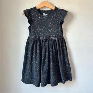 Epic Threads Black Star Flutter Sleeve Dress Size 4T